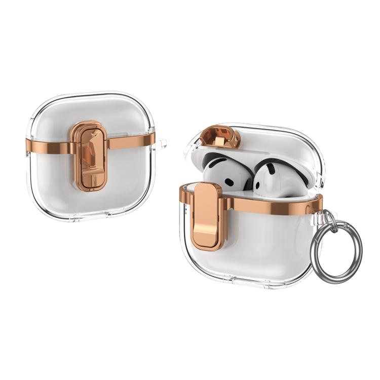 Electroplating Transparent Wireless Earphones Case with Security Lock