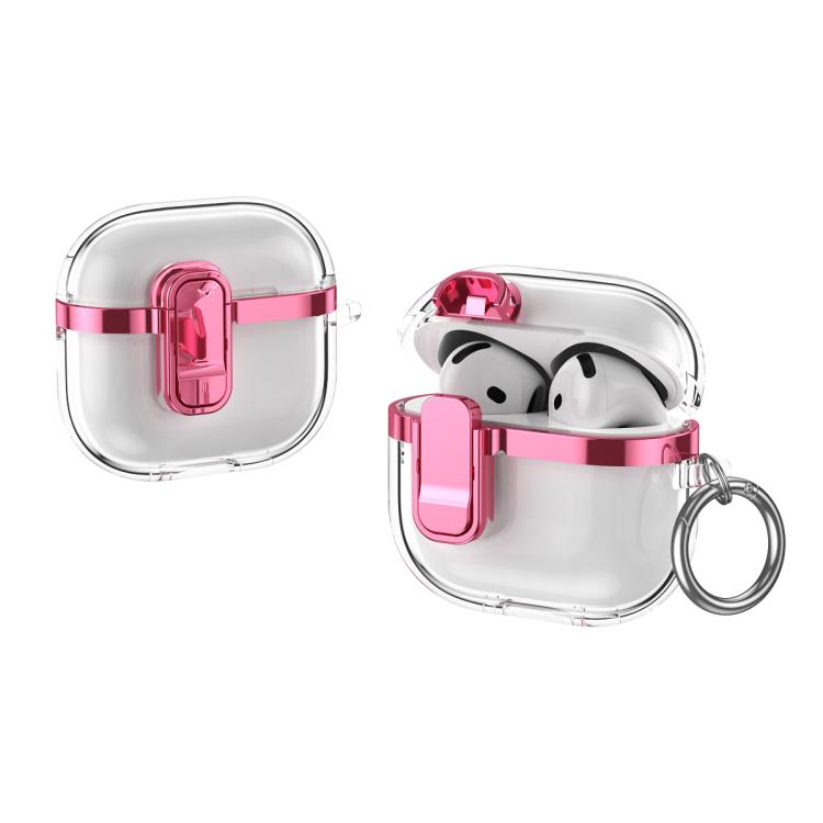 Electroplating Transparent Wireless Earphones Case with Security Lock