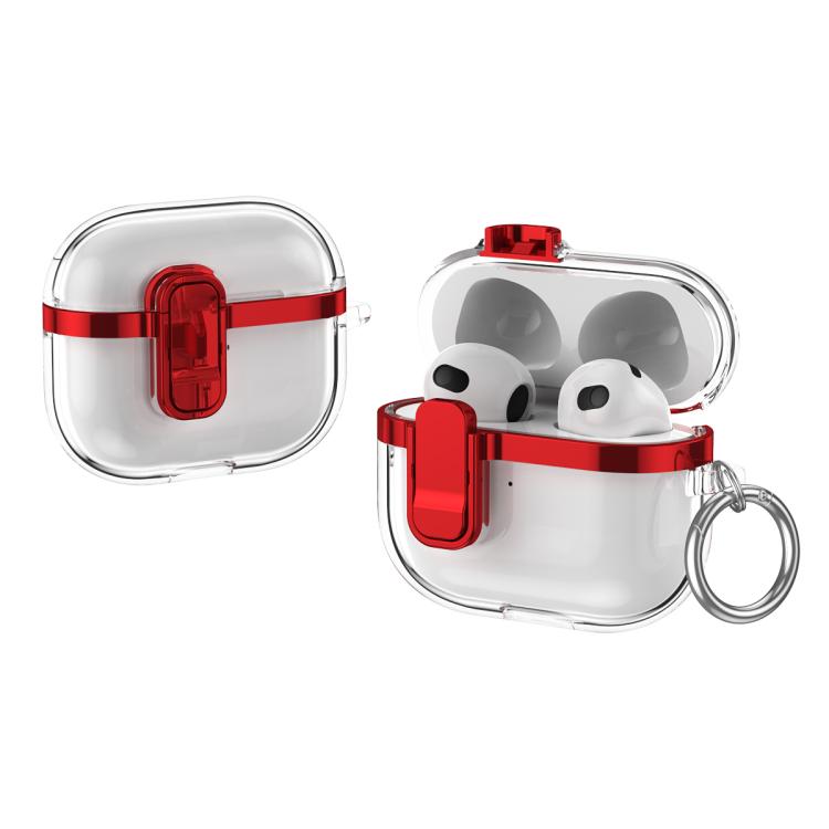 Electroplating Transparent Wireless Earphones Case with Security Lock