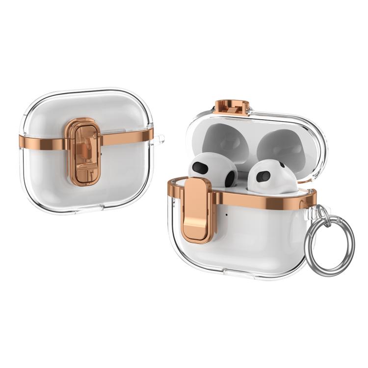 Electroplating Transparent Wireless Earphones Case with Security Lock