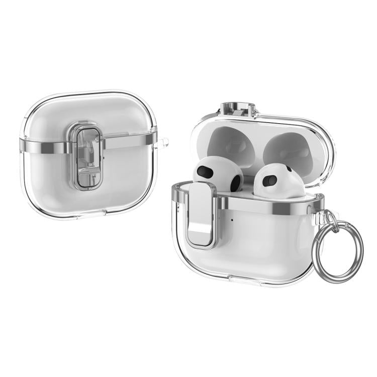 Electroplating Transparent Wireless Earphones Case with Security Lock