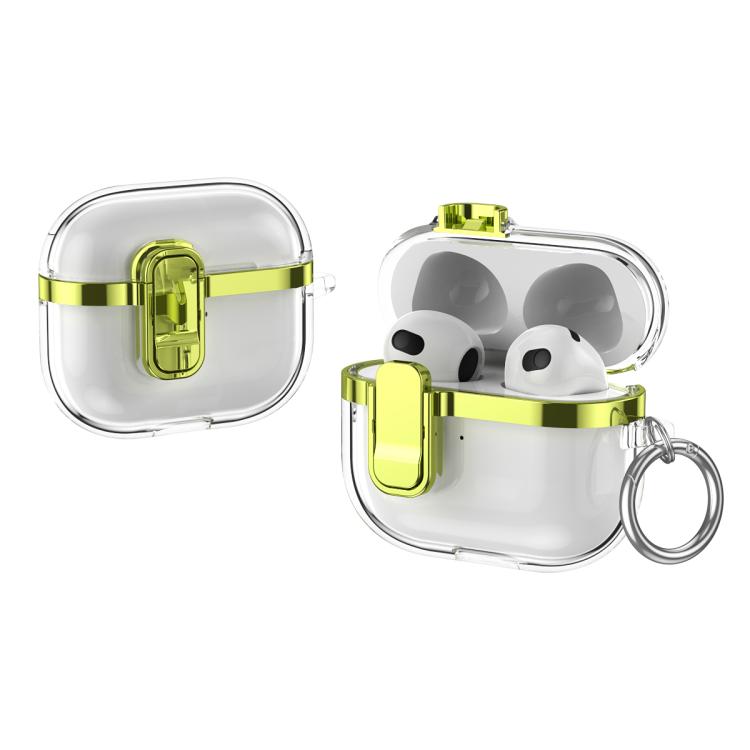 Electroplating Transparent Wireless Earphones Case with Security Lock