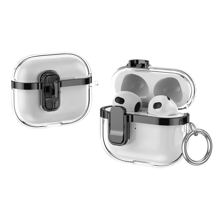 Electroplating Transparent Wireless Earphones Case with Security Lock