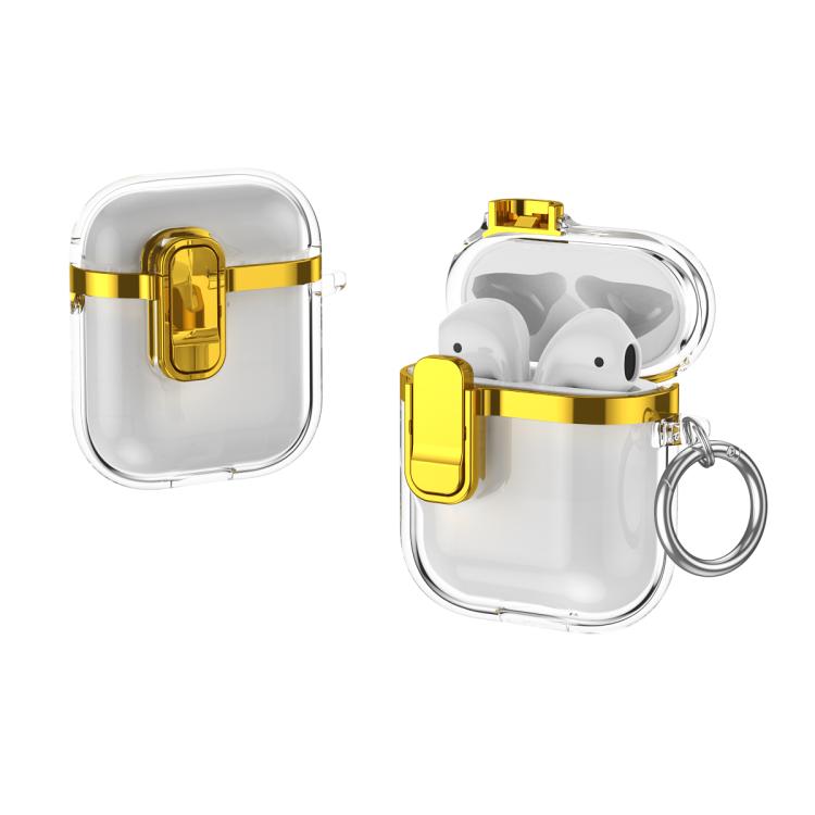Electroplating Transparent Wireless Earphones Case with Security Lock