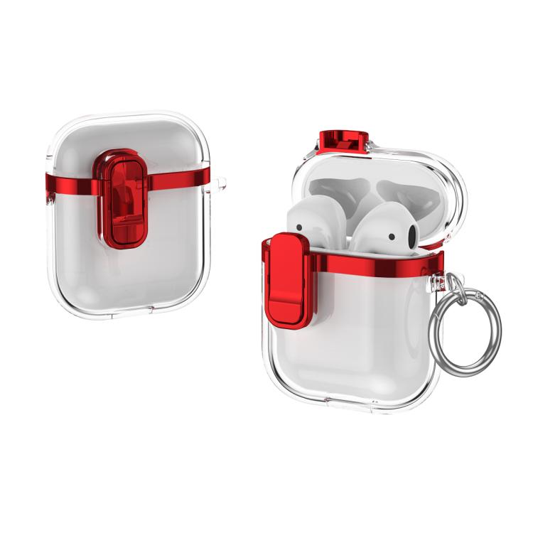 Electroplating Transparent Wireless Earphones Case with Security Lock