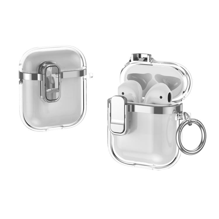 Electroplating Transparent Wireless Earphones Case with Security Lock