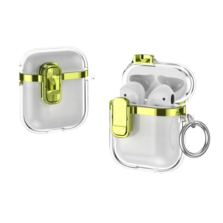 Electroplating Transparent Wireless Earphones Case with Security Lock