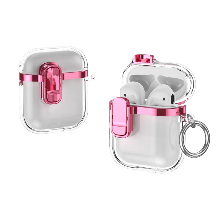 Electroplating Transparent Wireless Earphones Case with Security Lock