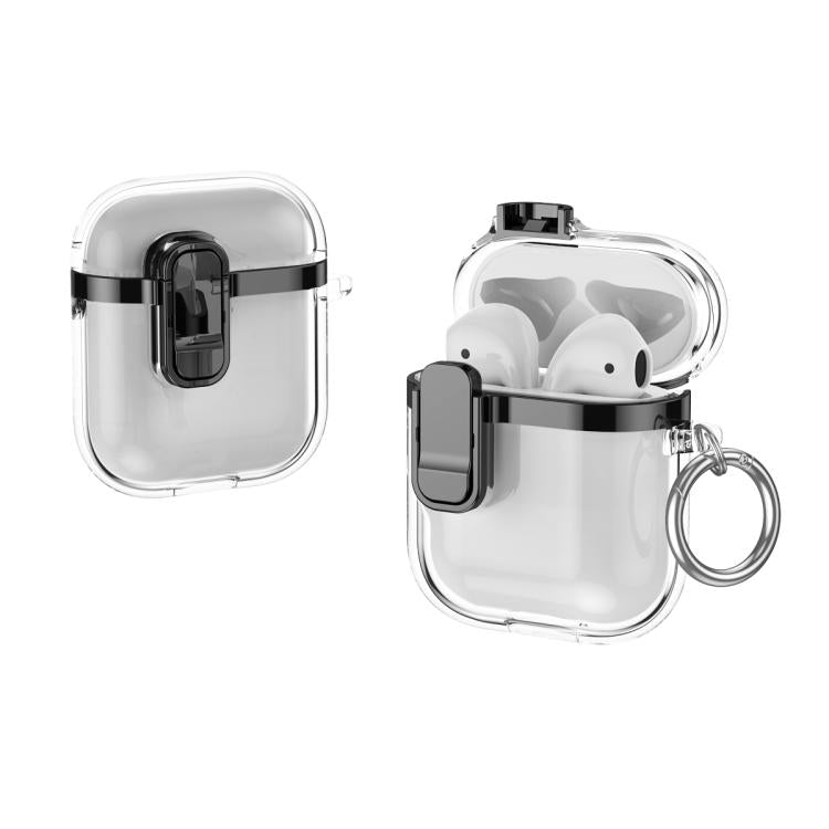 Electroplating Transparent Wireless Earphones Case with Security Lock