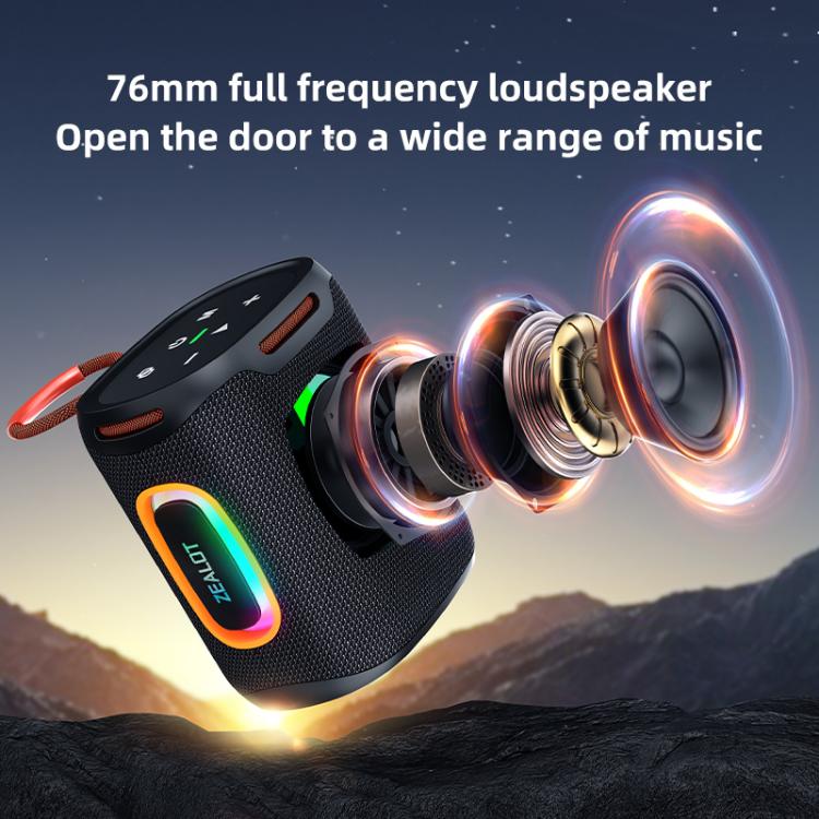 Zealot S122 25W High Power IPX6 Waterproof Outdoor RGB Light Bluetooth Speaker