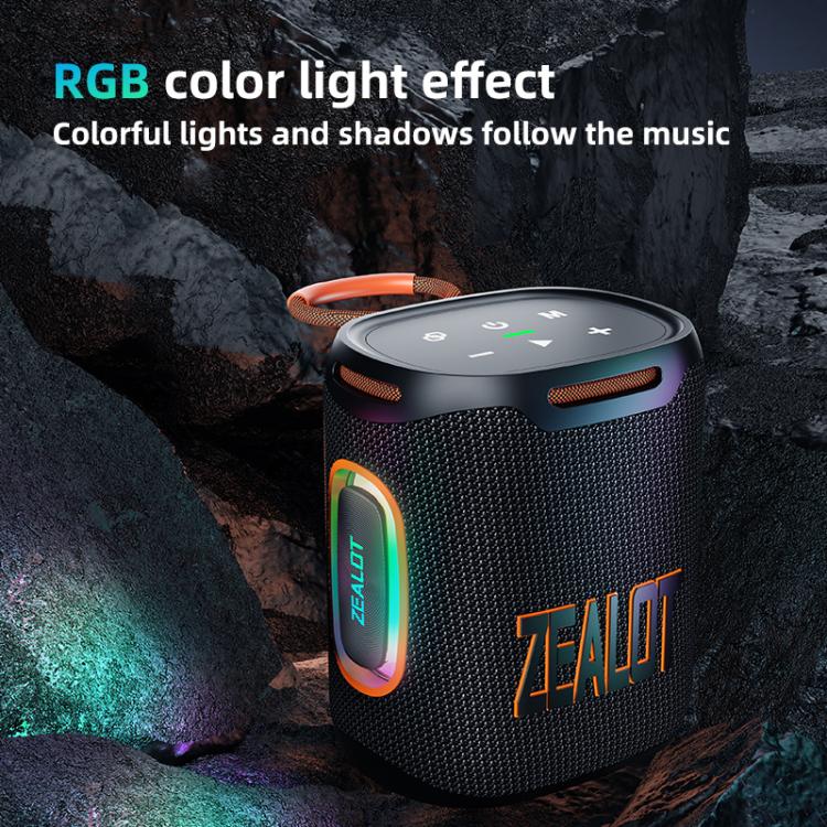 Zealot S122 25W High Power IPX6 Waterproof Outdoor RGB Light Bluetooth Speaker