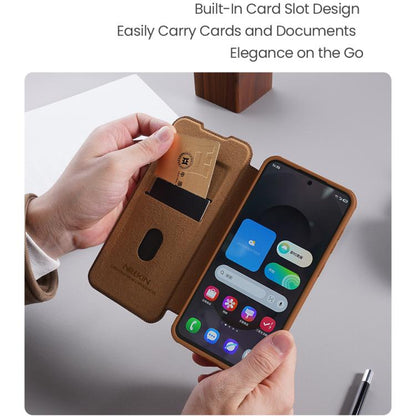 NILLKIN QIN Series Pro Sliding Camera Cover Design Leather Phone Case, For Samsung Galaxy S25 Edge 5G