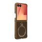 Carbon Fiber Texture 360 MagSafe Holder Phone Case, For Samsung Galaxy Z Flip7, For Samsung Galaxy Z Flip6, For Samsung Galaxy Z Flip5