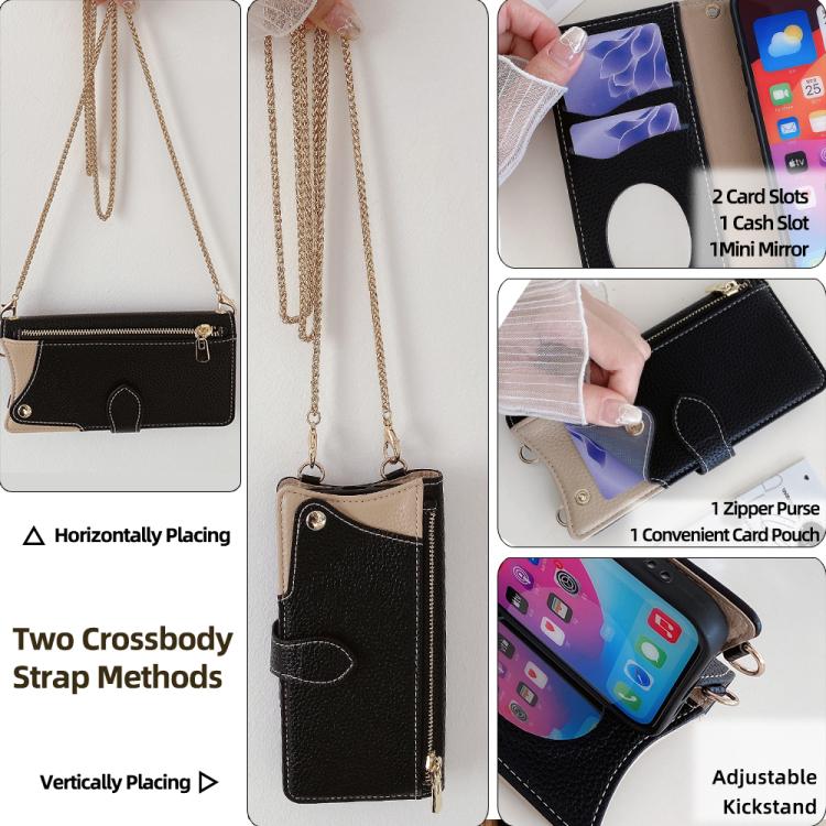 Crossbody Chain Fishtail Litchi Leather Phone Case