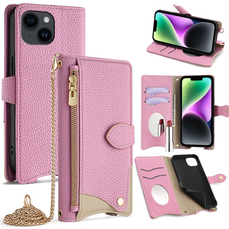 Crossbody Chain Fishtail Litchi Leather Phone Case