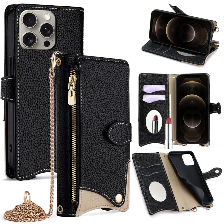 Crossbody Chain Fishtail Litchi Leather Phone Case