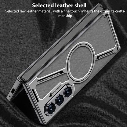 GKK Integrated Electroplating Leather Z-Shape MagSafe Phone Case, For Samsung Galaxy Z Fold7 5G, For Samsung Galaxy Z Fold6