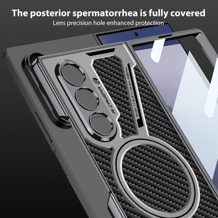 GKK Integrated Electroplating Leather Z-Shape MagSafe Phone Case