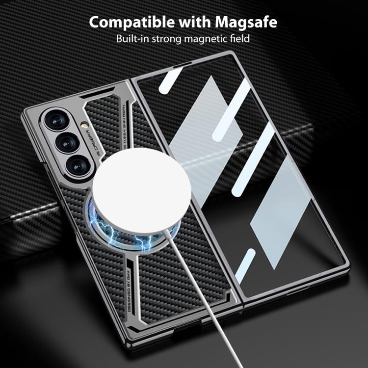 GKK Integrated Electroplating Leather Z-Shape MagSafe Phone Case, For Samsung Galaxy Z Fold7 5G, For Samsung Galaxy Z Fold6