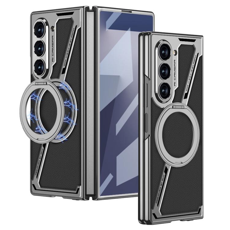 GKK Integrated Electroplating Leather Z-Shape MagSafe Phone Case