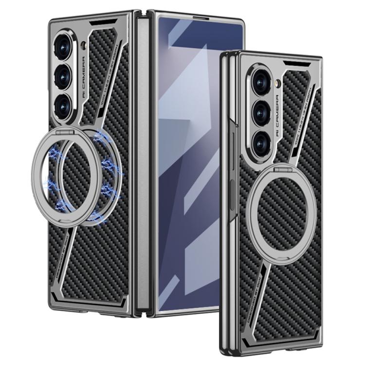 GKK Integrated Electroplating Leather Z-Shape MagSafe Phone Case