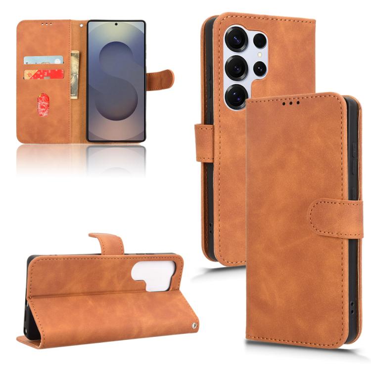 Skin Feel Magnetic Flip Leather Phone Case, For Samsung Galaxy S25+ 5G, For Samsung Galaxy S25 Ultra 5G