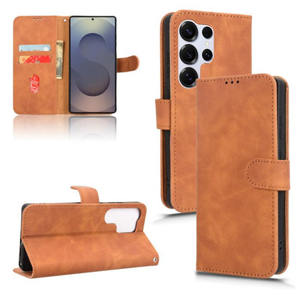 Skin Feel Magnetic Flip Leather Phone Case, For Samsung Galaxy S25+ 5G, For Samsung Galaxy S25 Ultra 5G