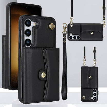 RFID Card Slot Phone Case with Long Lanyard, For Samsung Galaxy S24 5G