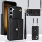 RFID Card Slot Phone Case with Long Lanyard, For Samsung Galaxy S24 5G