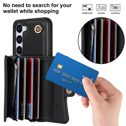 RFID Card Slot Phone Case with Long Lanyard, For Samsung Galaxy S24 5G
