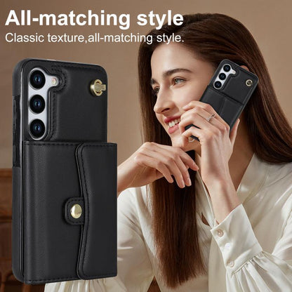 RFID Card Slot Phone Case with Long Lanyard, For Samsung Galaxy S24 5G