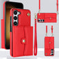 RFID Card Slot Phone Case with Long Lanyard, For Samsung Galaxy S24 5G