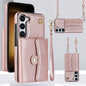 RFID Card Slot Phone Case with Long Lanyard, For Samsung Galaxy S24 5G