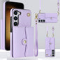 RFID Card Slot Phone Case with Long Lanyard, For Samsung Galaxy S24 5G