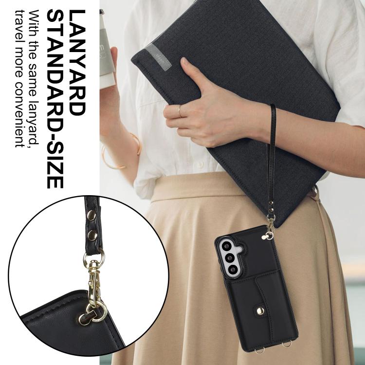 RFID Card Slot Phone Case with Long Lanyard, For Samsung Galaxy S26+ 5G, For Samsung Galaxy S26 Ultra 5G, For Samsung Galaxy S26 5G, For Samsung Galaxy S25 5G, For Samsung Galaxy S25+ 5G, For Samsung Galaxy S25 Ultra 5G, For Samsung Galaxy S24 Ultra 5G...