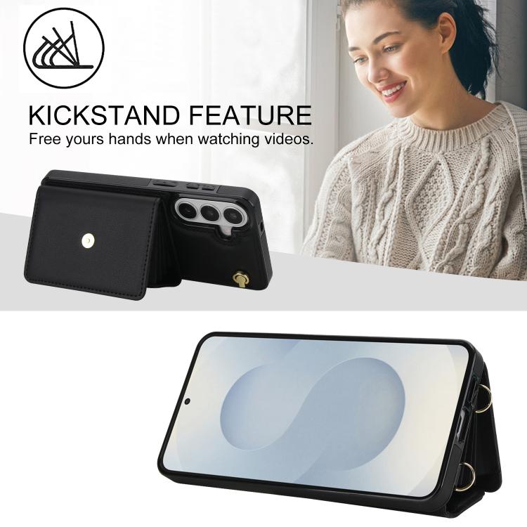 RFID Card Slot Phone Case with Long Lanyard, For Samsung Galaxy S26+ 5G, For Samsung Galaxy S26 Ultra 5G, For Samsung Galaxy S26 5G, For Samsung Galaxy S25 5G, For Samsung Galaxy S25+ 5G, For Samsung Galaxy S25 Ultra 5G, For Samsung Galaxy S24 Ultra 5G...