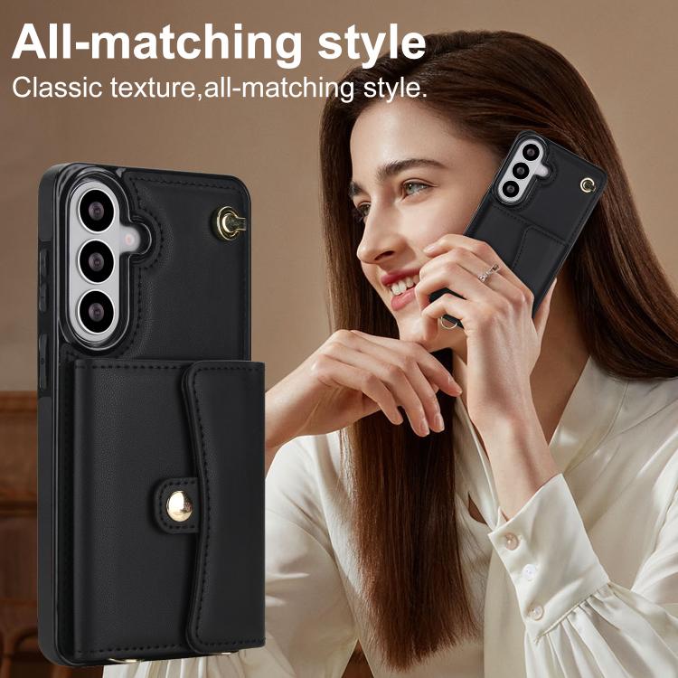 RFID Card Slot Phone Case with Long Lanyard, For Samsung Galaxy S26+ 5G, For Samsung Galaxy S26 Ultra 5G, For Samsung Galaxy S26 5G, For Samsung Galaxy S25 5G, For Samsung Galaxy S25+ 5G, For Samsung Galaxy S25 Ultra 5G, For Samsung Galaxy S24 Ultra 5G...