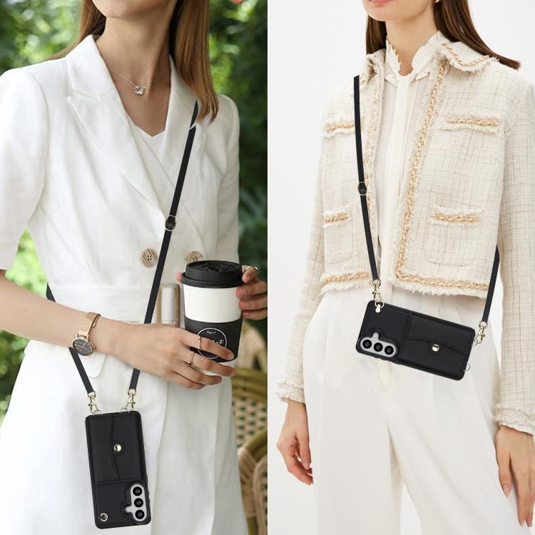 RFID Card Slot Phone Case with Long Lanyard, For Samsung Galaxy S26+ 5G, For Samsung Galaxy S26 Ultra 5G, For Samsung Galaxy S26 5G, For Samsung Galaxy S25 5G, For Samsung Galaxy S25+ 5G, For Samsung Galaxy S25 Ultra 5G, For Samsung Galaxy S24 Ultra 5G...