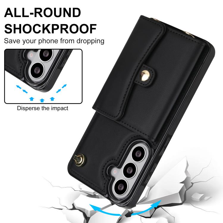 RFID Card Slot Phone Case with Long Lanyard, For Samsung Galaxy S26+ 5G, For Samsung Galaxy S26 Ultra 5G, For Samsung Galaxy S26 5G, For Samsung Galaxy S25 5G, For Samsung Galaxy S25+ 5G, For Samsung Galaxy S25 Ultra 5G, For Samsung Galaxy S24 Ultra 5G...