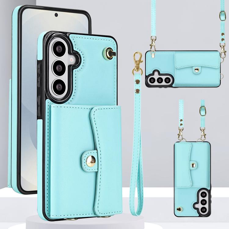 RFID Card Slot Phone Case with Long Lanyard, For Samsung Galaxy S26+ 5G, For Samsung Galaxy S26 Ultra 5G, For Samsung Galaxy S26 5G, For Samsung Galaxy S25 5G, For Samsung Galaxy S25+ 5G, For Samsung Galaxy S25 Ultra 5G, For Samsung Galaxy S24 Ultra 5G...