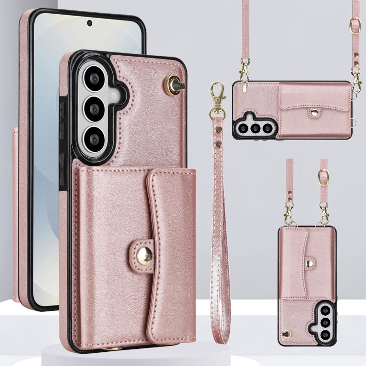 RFID Card Slot Phone Case with Long Lanyard, For Samsung Galaxy S26+ 5G, For Samsung Galaxy S26 Ultra 5G, For Samsung Galaxy S26 5G, For Samsung Galaxy S25 5G, For Samsung Galaxy S25+ 5G, For Samsung Galaxy S25 Ultra 5G, For Samsung Galaxy S24 Ultra 5G...