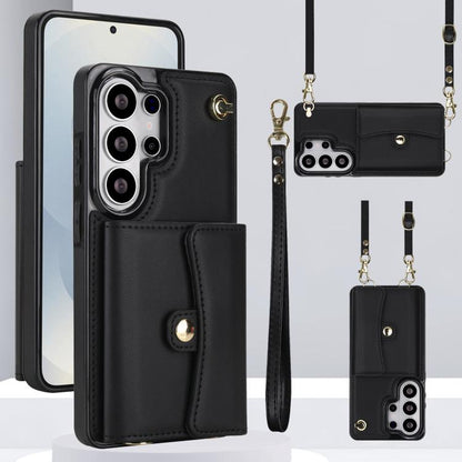 RFID Card Slot Phone Case with Long Lanyard, For Samsung Galaxy S26+ 5G, For Samsung Galaxy S26 Ultra 5G, For Samsung Galaxy S26 5G, For Samsung Galaxy S25 5G, For Samsung Galaxy S25+ 5G, For Samsung Galaxy S25 Ultra 5G, For Samsung Galaxy S24 Ultra 5G...