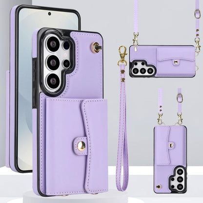 RFID Card Slot Phone Case with Long Lanyard, For Samsung Galaxy S26+ 5G, For Samsung Galaxy S26 Ultra 5G, For Samsung Galaxy S26 5G, For Samsung Galaxy S25 5G, For Samsung Galaxy S25+ 5G, For Samsung Galaxy S25 Ultra 5G, For Samsung Galaxy S24 Ultra 5G...