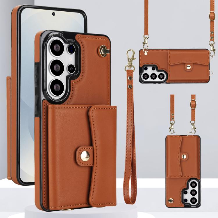 RFID Card Slot Phone Case with Long Lanyard, For Samsung Galaxy S26+ 5G, For Samsung Galaxy S26 Ultra 5G, For Samsung Galaxy S26 5G, For Samsung Galaxy S25 5G, For Samsung Galaxy S25+ 5G, For Samsung Galaxy S25 Ultra 5G, For Samsung Galaxy S24 Ultra 5G...