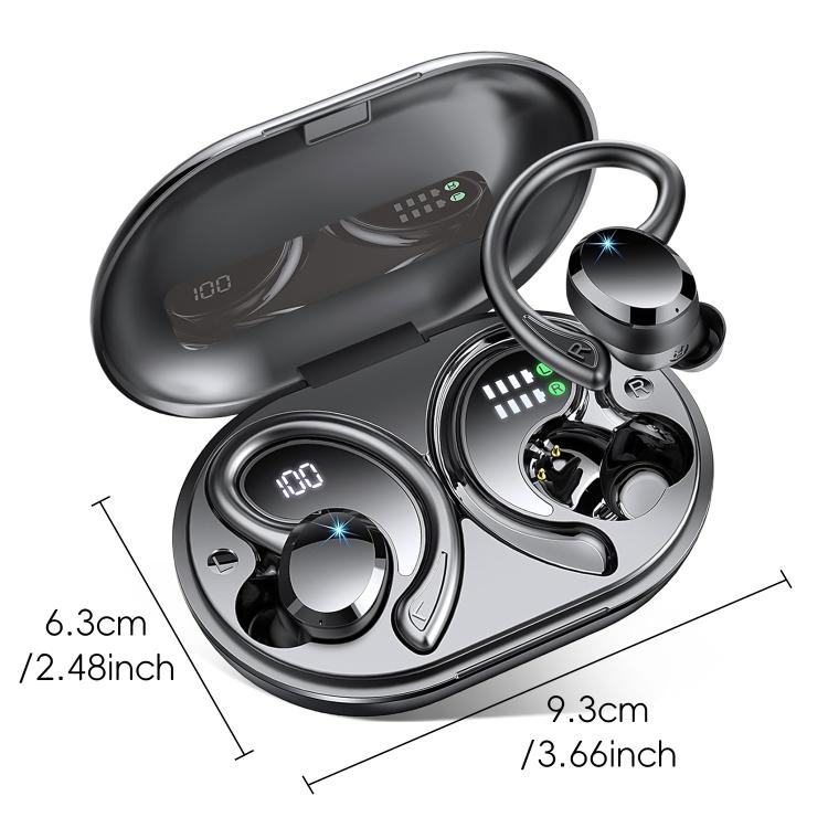 Q38 Ear-mounted LED Digital Display Wireless Bluetooth Earphone