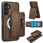 Zipper Wallet Split MagSafe Leather Back Phone Case, For Samsung Galaxy S26+ 5G, For Samsung Galaxy S26 Ultra 5G, For Samsung Galaxy S26 5G, For Samsung Galaxy S25 5G, For Samsung Galaxy S25+ 5G, For Samsung Galaxy S25 Ultra 5G