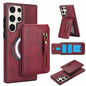 Zipper Wallet Split MagSafe Leather Back Phone Case, For Samsung Galaxy S24 FE 5G, For Samsung Galaxy S24 Ultra 5G, For Samsung Galaxy S24+ 5G, For Samsung Galaxy S24 5G, For Samsung Galaxy S23 FE 5G, For Samsung Galaxy S23 Ultra 5G