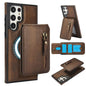 Zipper Wallet Split MagSafe Leather Back Phone Case, For Samsung Galaxy S23+ 5G, For Samsung Galaxy S23 5G, For Samsung Galaxy S22 Ultra 5G, For Samsung Galaxy S22+ 5G, For Samsung Galaxy S22 5G, For Samsung Galaxy S21 FE 5G