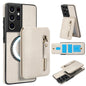 Zipper Wallet Split MagSafe Leather Back Phone Case, For Samsung Galaxy S21 5G, For Samsung Galaxy S21+ 5G, For Samsung Galaxy S21 Ultra 5G, For Samsung Galaxy Note20 Ultra, For Samsung Galaxy Note20