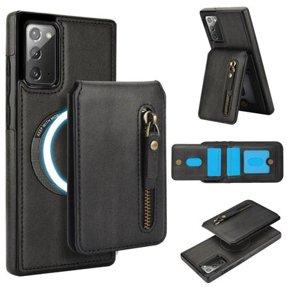 Zipper Wallet Split MagSafe Leather Back Phone Case, For Samsung Galaxy S21 5G, For Samsung Galaxy S21+ 5G, For Samsung Galaxy S21 Ultra 5G, For Samsung Galaxy Note20 Ultra, For Samsung Galaxy Note20